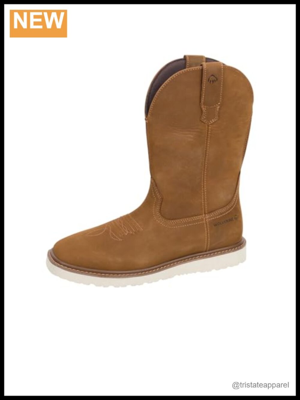 Wolverine Bronc Wedge Pull-On Work Wellington Leather Industrial Boot